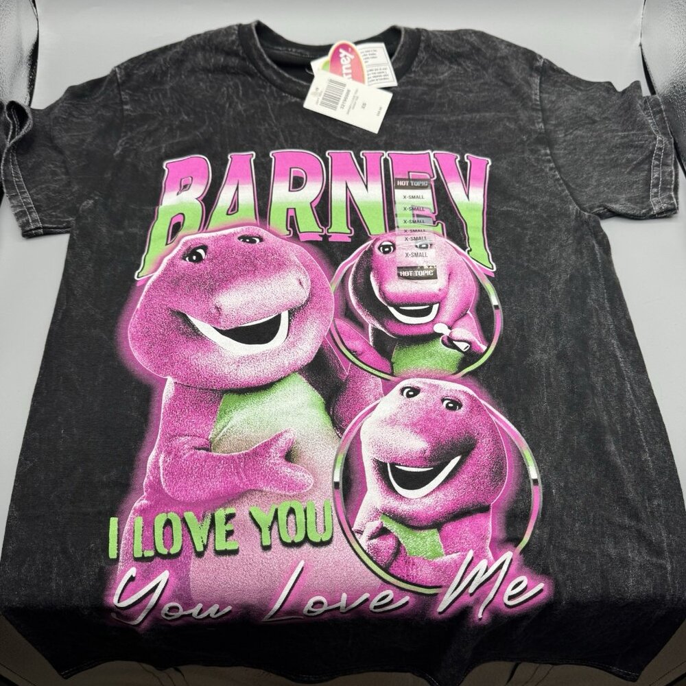 Barney I Love You, You Love Me Collage T-Shirt X-SMALL New